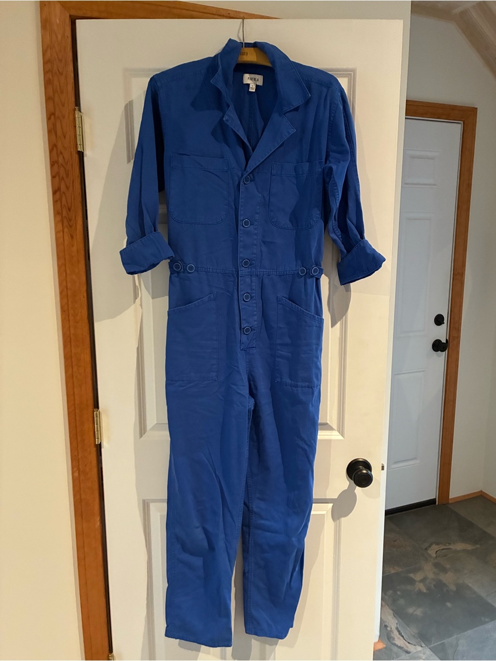 Pistola Anthropologie Tanner blue jumpsuit 
Cotton 
Size S